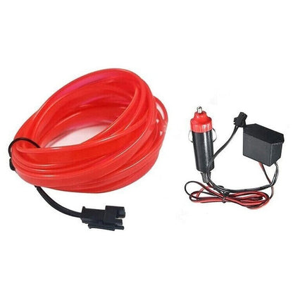 LED-Lichtleiste Glasfaser 12V Innenraum Auto Dekoratives Licht Atmosphäre (3M-Rot)
