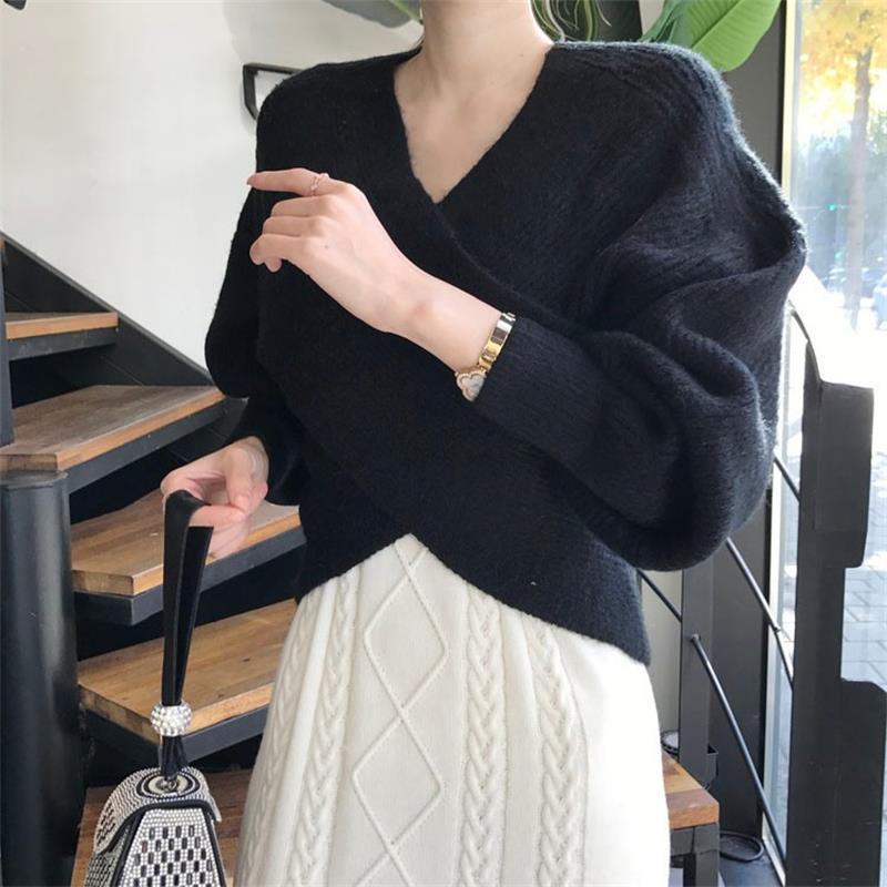 Maglione a maniche lunghe Pullover Autunno Inverno Stile coreano Maglione lavorato a maglia