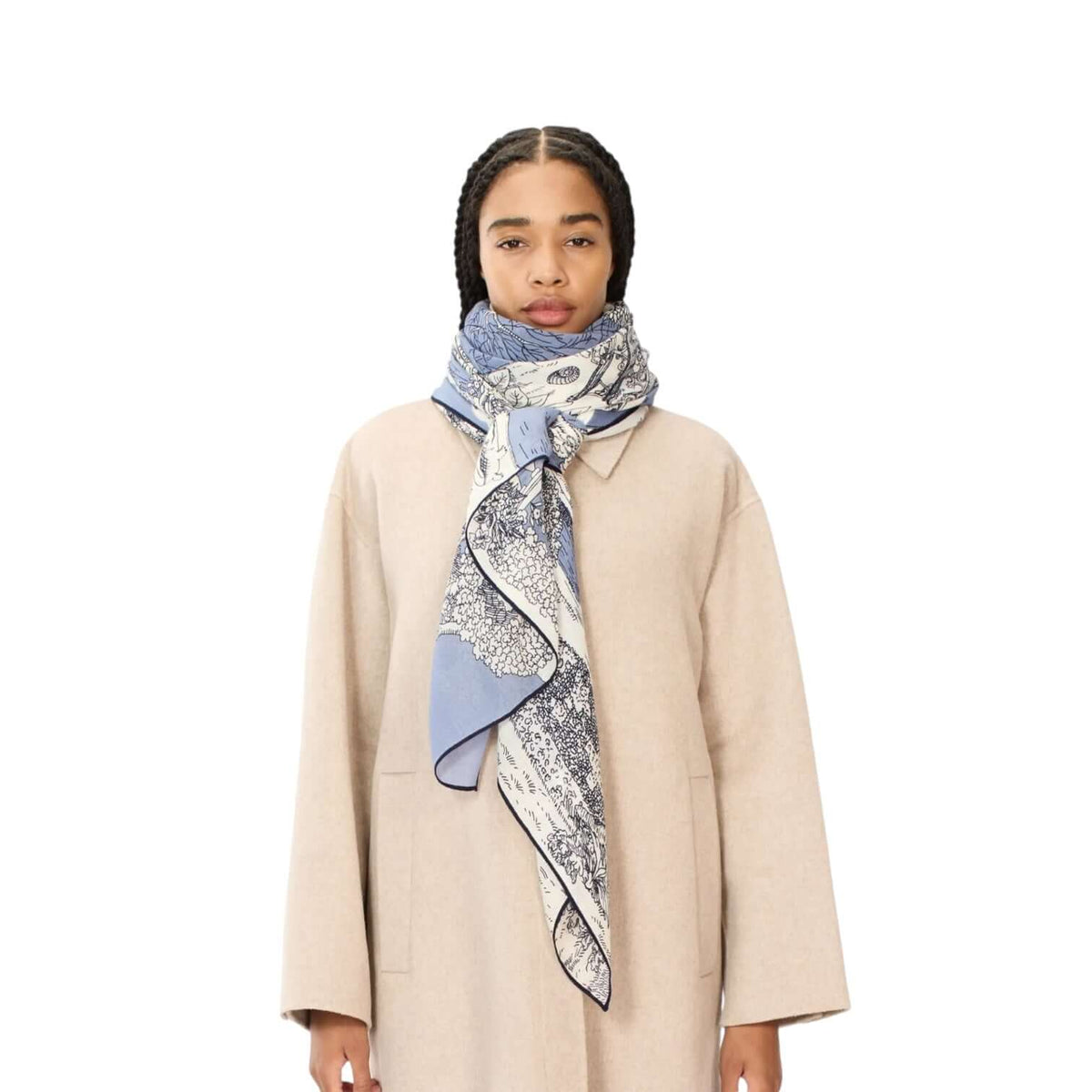 Quatre Saisons Blue Scarf