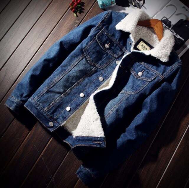 Giubbotto uomo giacca jeans in cotone