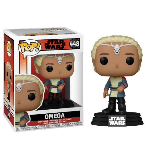 Funko Pop Star Wars 448 Omega Vinyl Action Figure Statuetta Da Collezione Nuovo