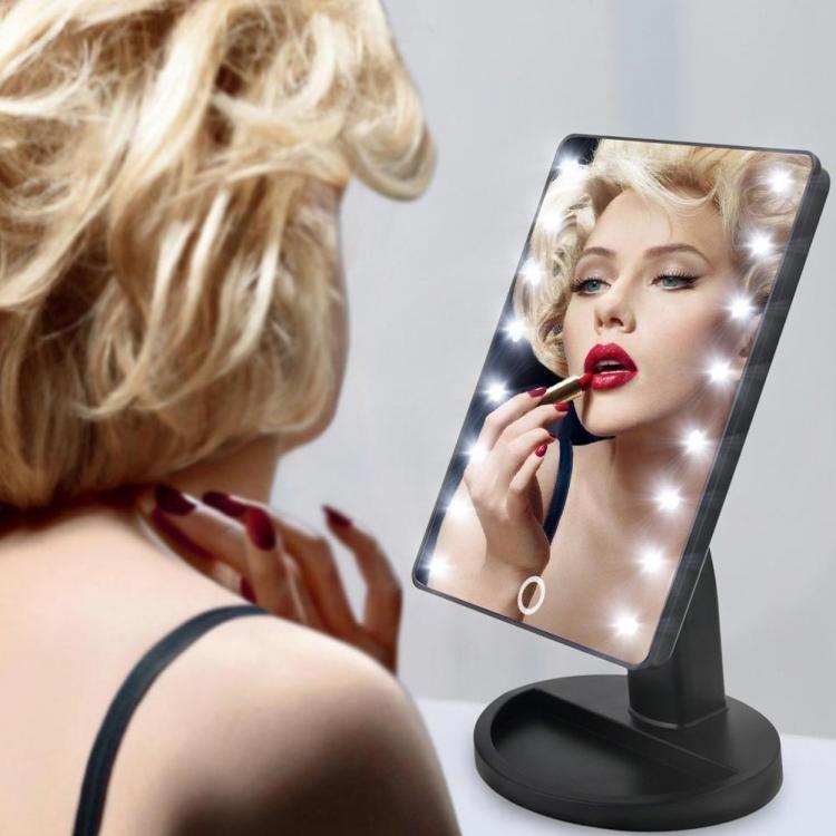 Beleuchteter Kosmetikspiegel 16 LED Tragbarer Make-up-Spiegel 180° Kosmetik und Ästhetik