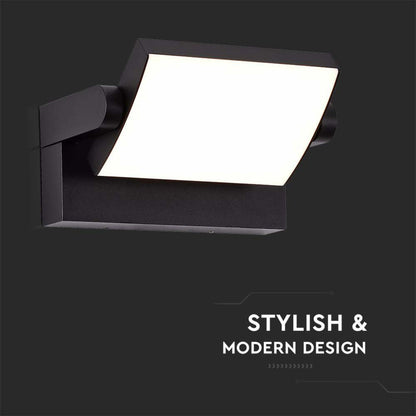 Lampada LED Muro 17W Rettangolare Ruotabile 4000K IP65 Nera