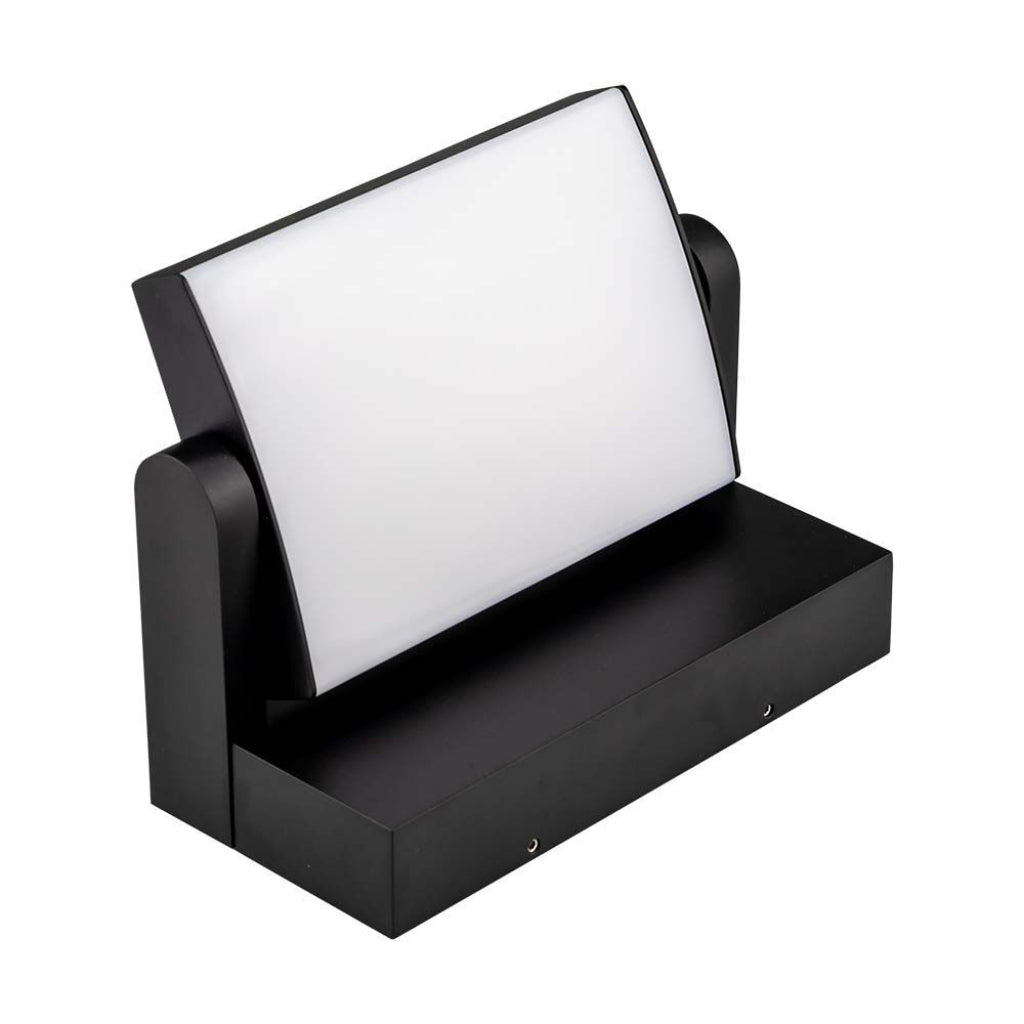 Lampada LED Muro 17W Rettangolare Ruotabile 4000K IP65 Nera