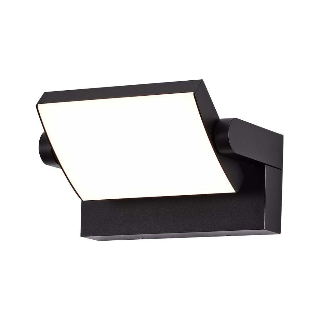 Lampada LED Muro 17W Rettangolare Ruotabile 4000K IP65 Nera