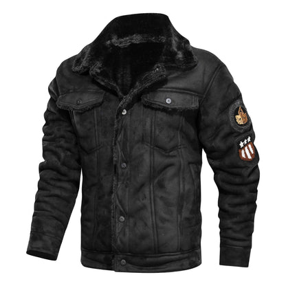 Giubbotto uomo in pelle Military