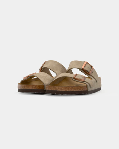 Arizona Suede Leather Taupe Sandal