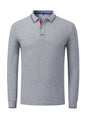 Men's long-sleeved polo shirt, men's polo for autumn and winter