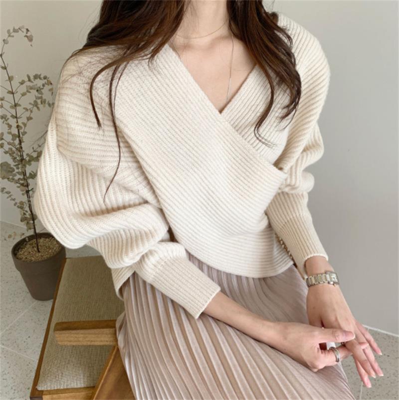 Maglione a maniche lunghe Pullover Autunno Inverno Stile coreano Maglione lavorato a maglia