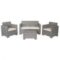 Nebraska lounge with cushions - white, brown, black or taupe wicker frame