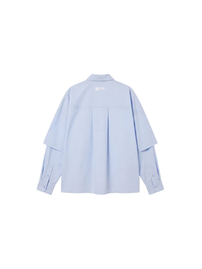 PxP Camicia doppia manica elegante 2633311 celeste