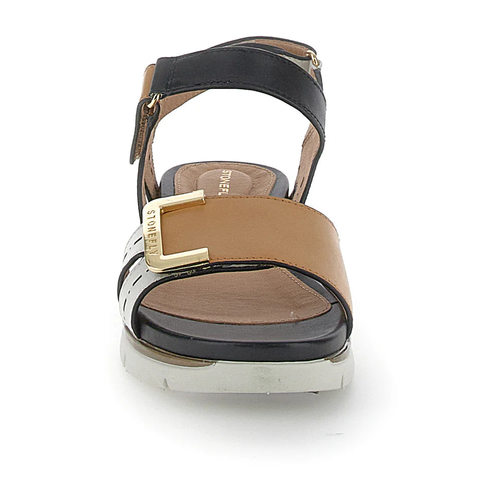 Stonefly ELODY 24 Sandalo Donna Bianco Pelle Blusoft Tacco 4cm - 220834-BSD
