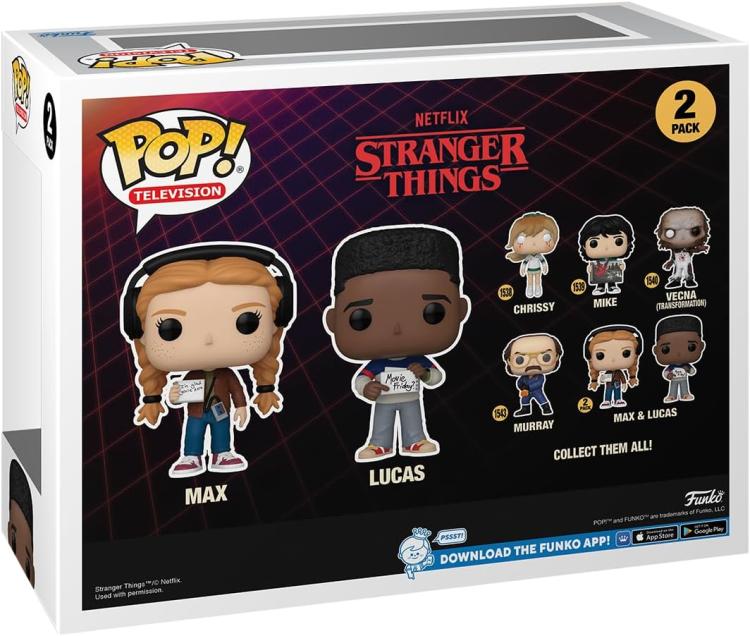 Funko Pop ! Television Stranger Things (2 Pack) Max & Lucas Figure 9Cm Netflix