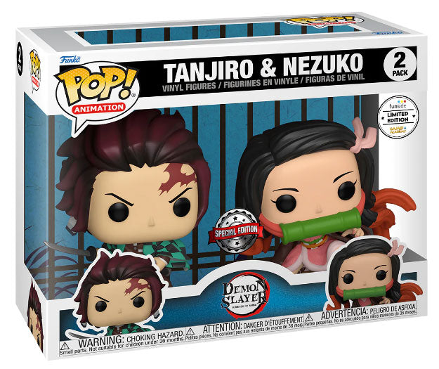 Funko Pop! Animation Demon Slayer – 2er Pack Tanjiro & Nezuko Special Edition Exm