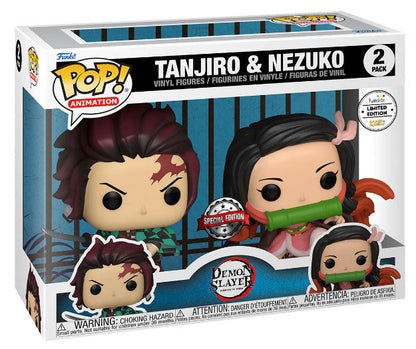 Funko Pop! Animation Demon Slayer – 2er Pack Tanjiro & Nezuko Special Edition Exm