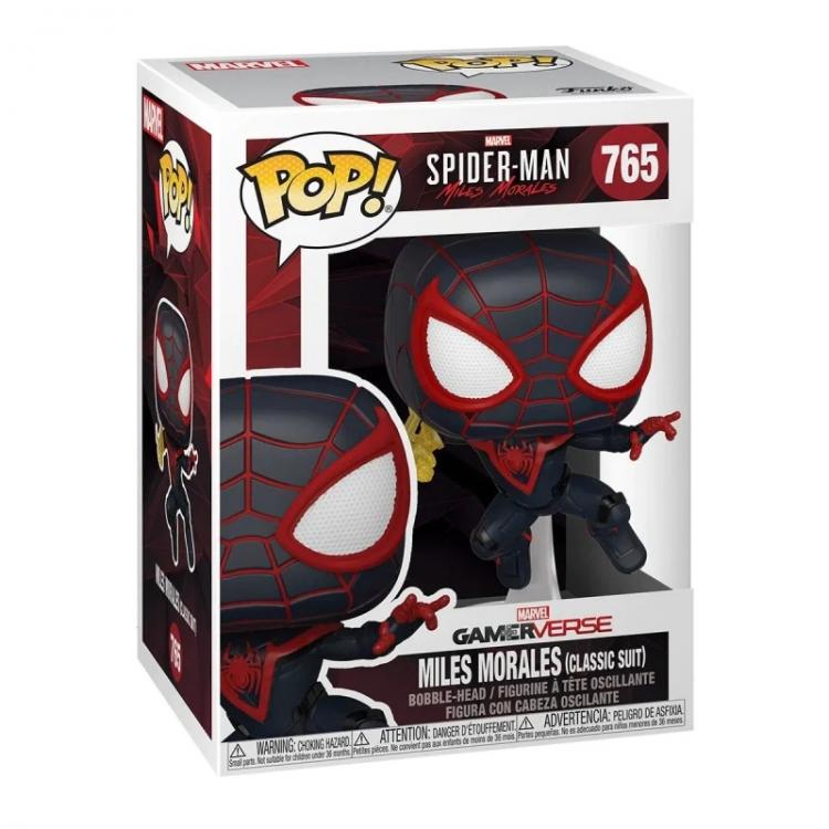 Funko Pop ! Spider-Man Miles Morales - (765) Classic Suit Figur Spiderman 9cm