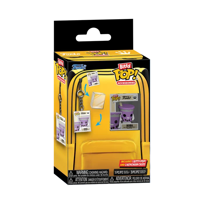 Funko Bitty Pop ! Accessories - Boba + 3 Case Portachiavi Collezione Nuovo