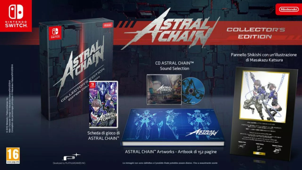 Astral Chain Collector's Limited Edition Nintendo Switch Italienisch Versiegelt Neu
