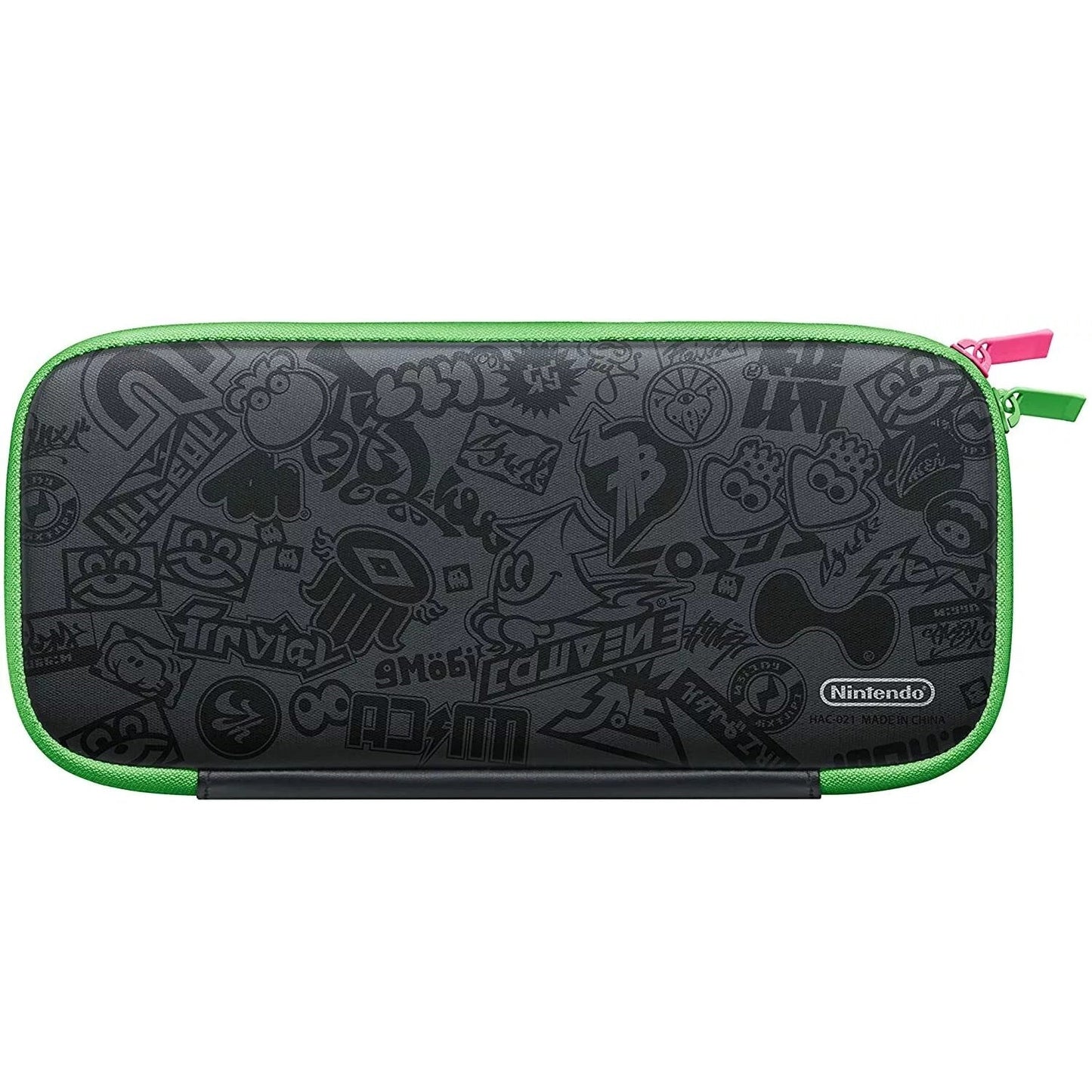 Nintendo Switch Case Kit Hülle Splatoon Neon Grün/Rosa +Schutzfolie