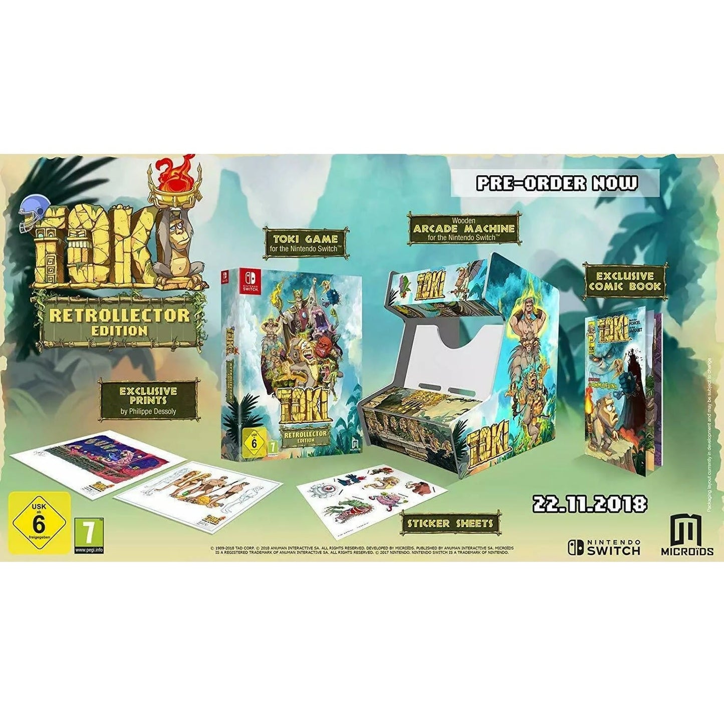 Toki Retrocollector Edition Nintendo Switch Limited Edition Pal Italienisch Neu