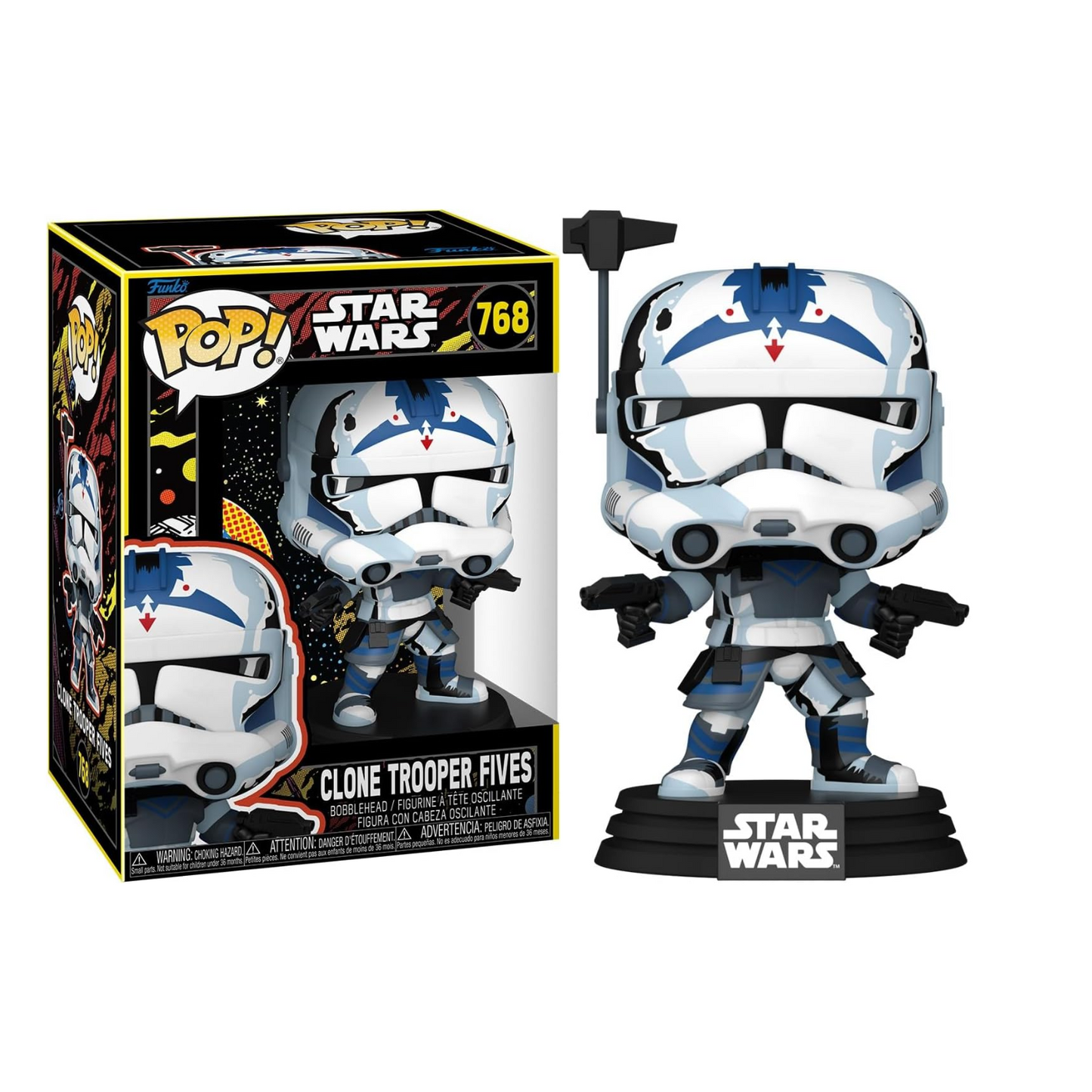 Funko Pop! Movies - Star Wars (768) Clone Trooper Fives (Retro) Vinyl Figur 9cm
