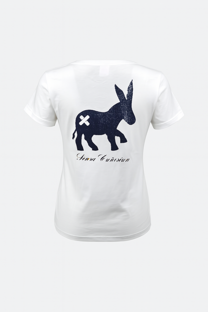 T-shirt Classic Logo Donna White/Black