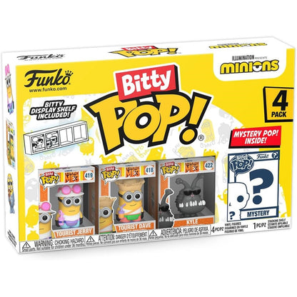 Funko Bitty Pop ! Con Mistery Pop Minions 4 Pz Vinile (419, 418, 422, Mystery)
