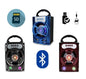 PORTABLE SPEAKER WITH FM RADIO SD USB BLUETOOTH MP3 SMARTPHONE SPEAKER LED HANDSFREE