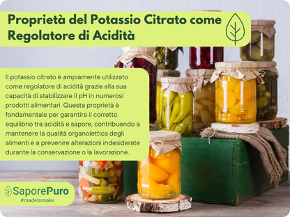 Potassio Citrato - Citrato di Potassio - Origine GERMANIA - Sostituto del Sale