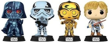 Funko Pop! Star Wars – Darth Vader – Stormtrooper – C-3PO – Luke Skywalker 4er-Pack