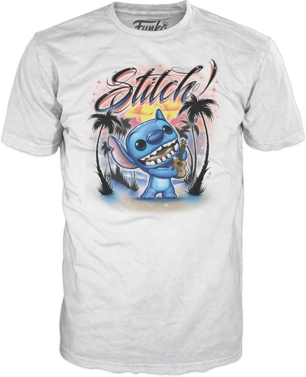 Funko Pop! + Tees Disney Lilo & Stitch Flocked Figur - T-Shirt S Neu