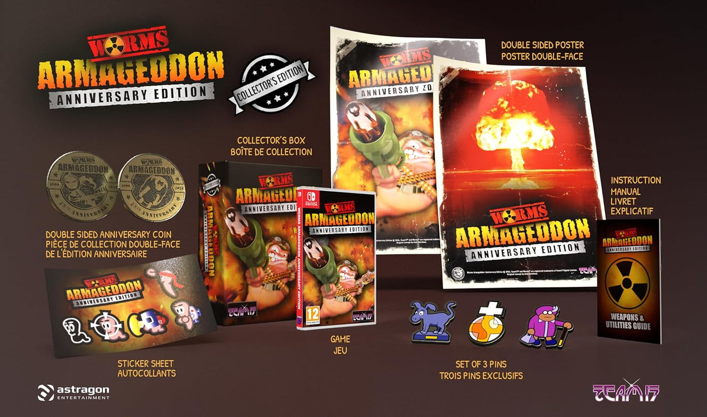Worms Armageddon Anniversary (Collector's Edition) Nintendo Switch Videospiel Deutsch Spiel Neu Versiegelt