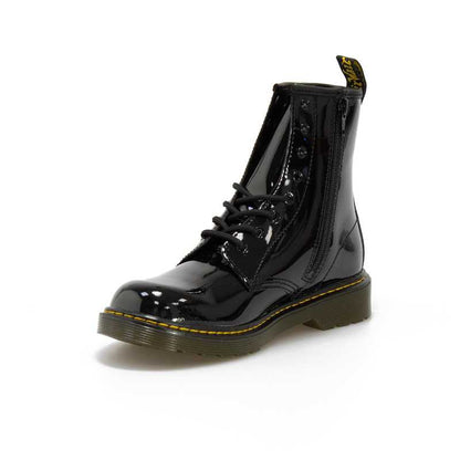 Dr Martens scarpa Anfibio da ragazza in vernice con cerniera laterale 1460 21979001 nero
