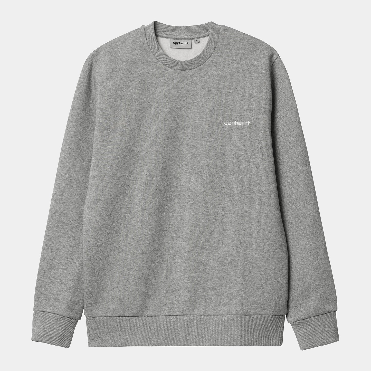 Carhartt felpa girocollo da uomo 1031242 00D grey heather-white
