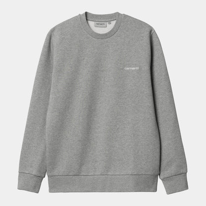 Carhartt felpa girocollo da uomo 1031242 00D grey heather-white