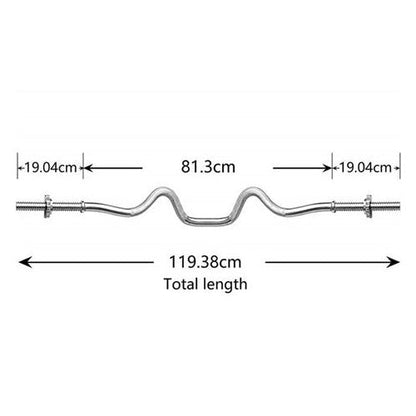 BILANCIERE ANGOLATO CURL SUPER EZ 120CM BARRA CURVA ACCIAI PALESTRA BODYBUILDING