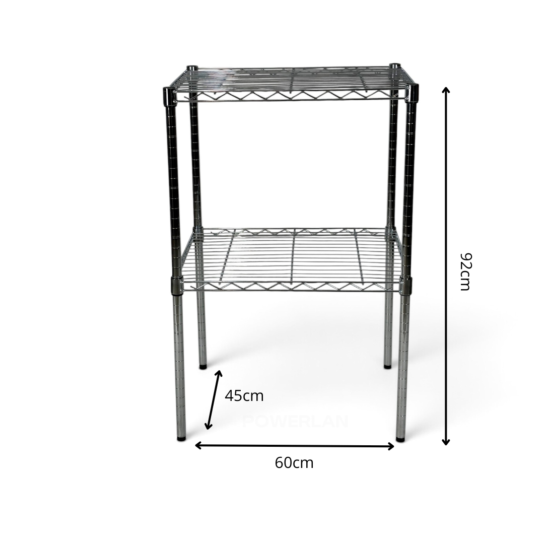 Scaffale Metallika H 92cm  – 2 Ripiani 60×45 cm