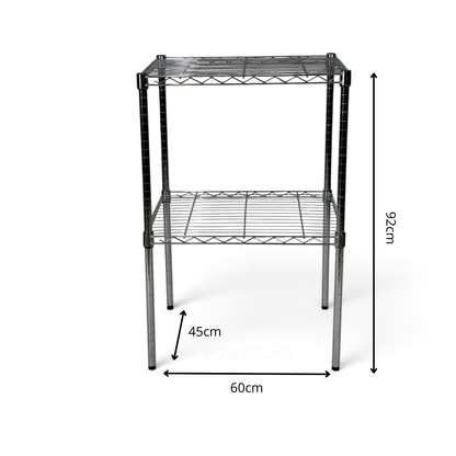 Scaffale Metallika H 92cm  – 2 Ripiani 60×45 cm