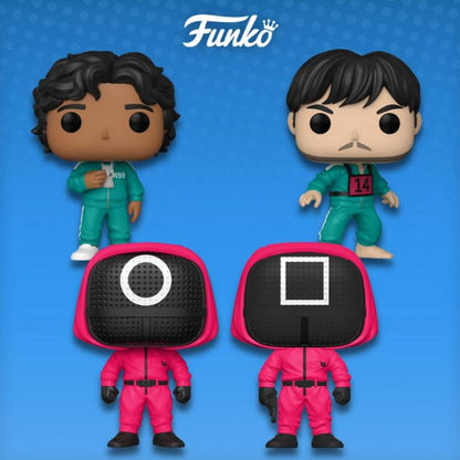 Funko Pop ! Television Squid Game - (1226) Masked Worker Red Soldier Figure 9Cm
