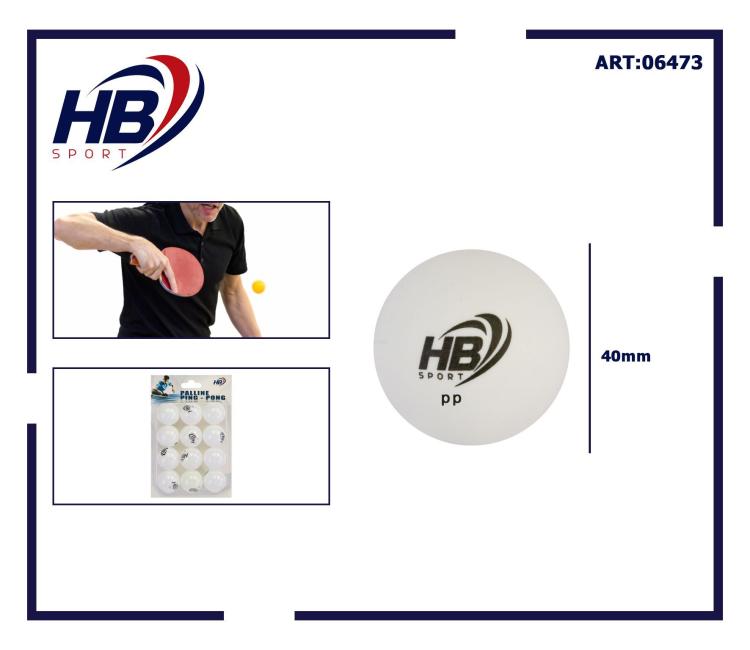 Hb 12Pz Palline Da Ping Pong Palle Per Tennis Da Tavolo Sport Allenamento Bianco