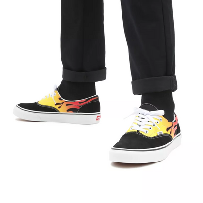Vans Era Flame VN0A4BV4XEY1 Sneakers Unisex Nero Bianco Fiamme