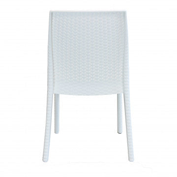 Sedia Virginia - Seduta in Wicker con Struttura in Plastica Stampata