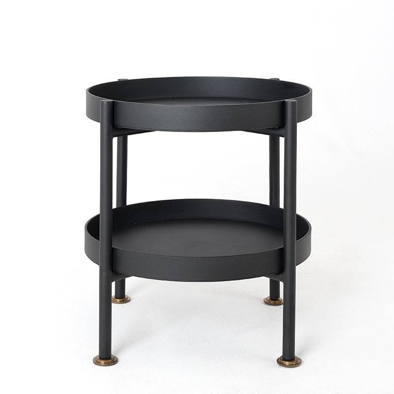 Couchtisch HANNA METAL, doppelt – schwarz