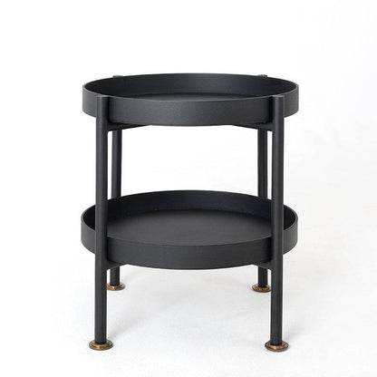 Couchtisch HANNA METAL, doppelt – schwarz
