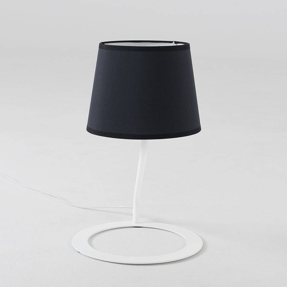 Lampada da Tavolo SHADE - Paralume Nero Base Bianca