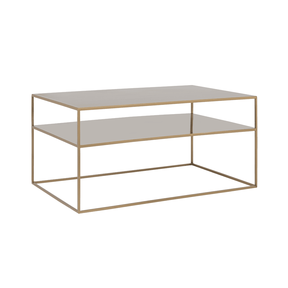 Tavolino TENSIO 2 FLOOR METAL 100x60, oro