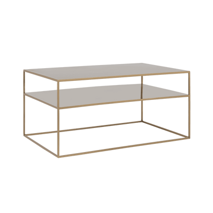 Tavolino TENSIO 2 FLOOR METAL 100x60, oro