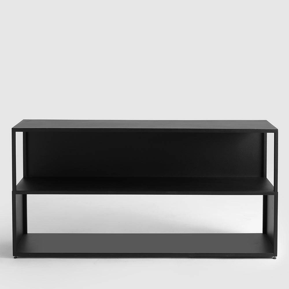 Libreria HYLLER SIDE METAL 150x75, nero