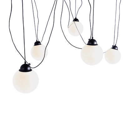 Lampada a Sospensione POPO GLASS M 5 - Nero