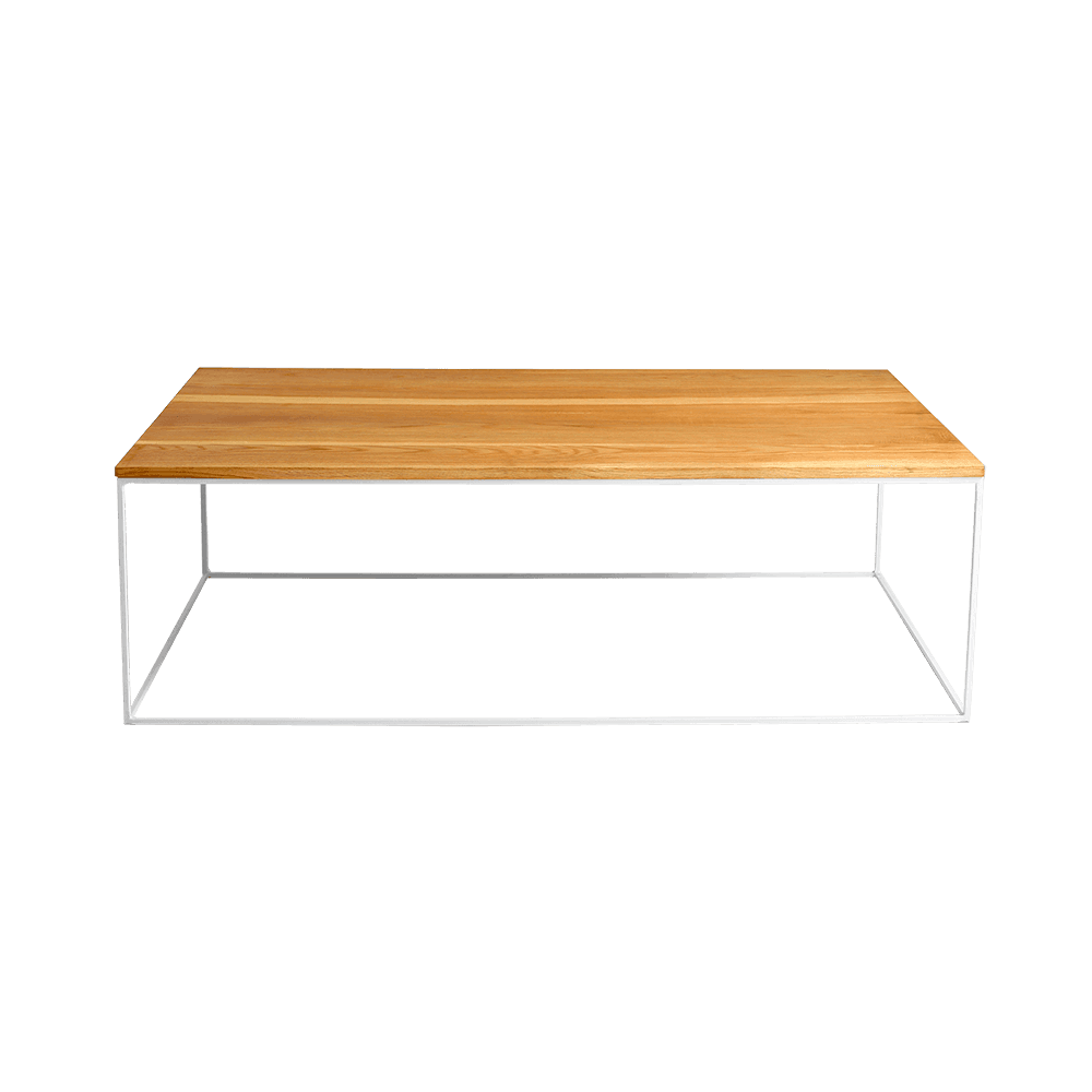 Couchtisch TENSIO WOOD 140x80, Eichenfurnier, weiß